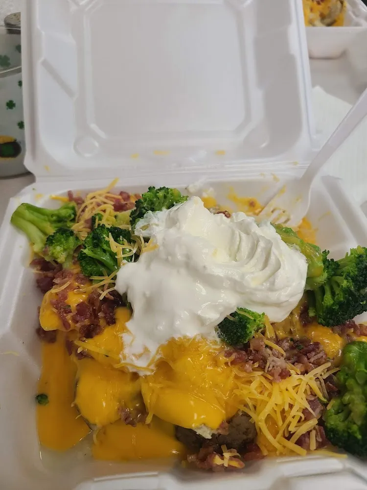 Firehouse Loaded Baked Potato with Broccoli